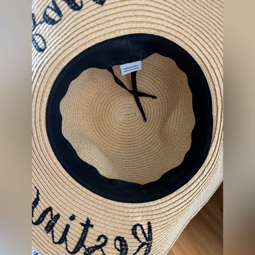 Stylish Tan Sun Hat with Black Band - Picture 2 of 3